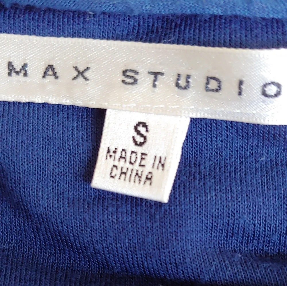 Max Studio Blue Ruched Dress - Picture 7 of 8